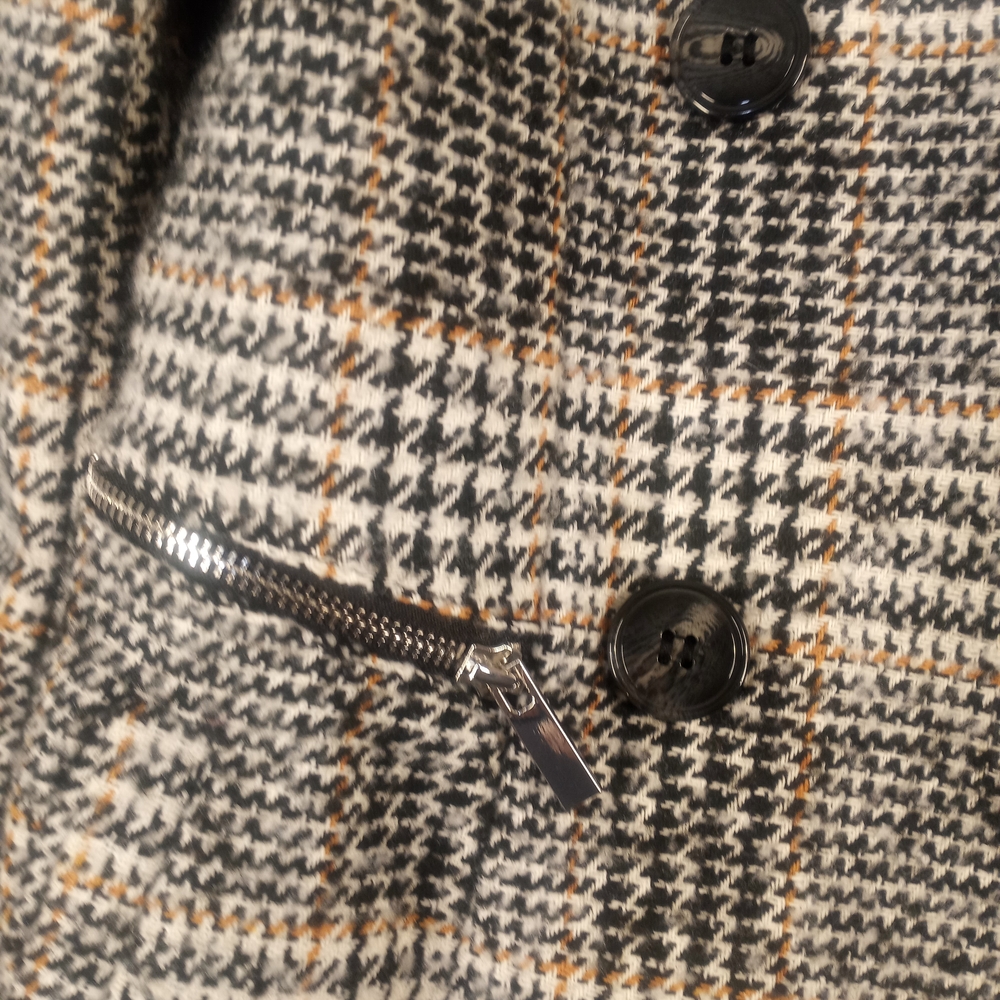 Maralyn & Me Double Breasted Jacket Pea Coat Size XS  Brand Retro Plaid Academia - Picture 4 of 16